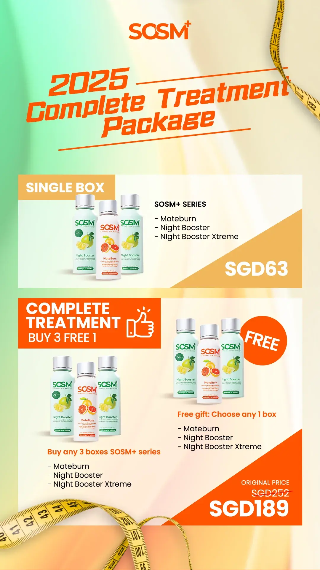 Singapore -  SOSM+ Singapore Health Combo 2025 | Buy 3 Get 1 Free