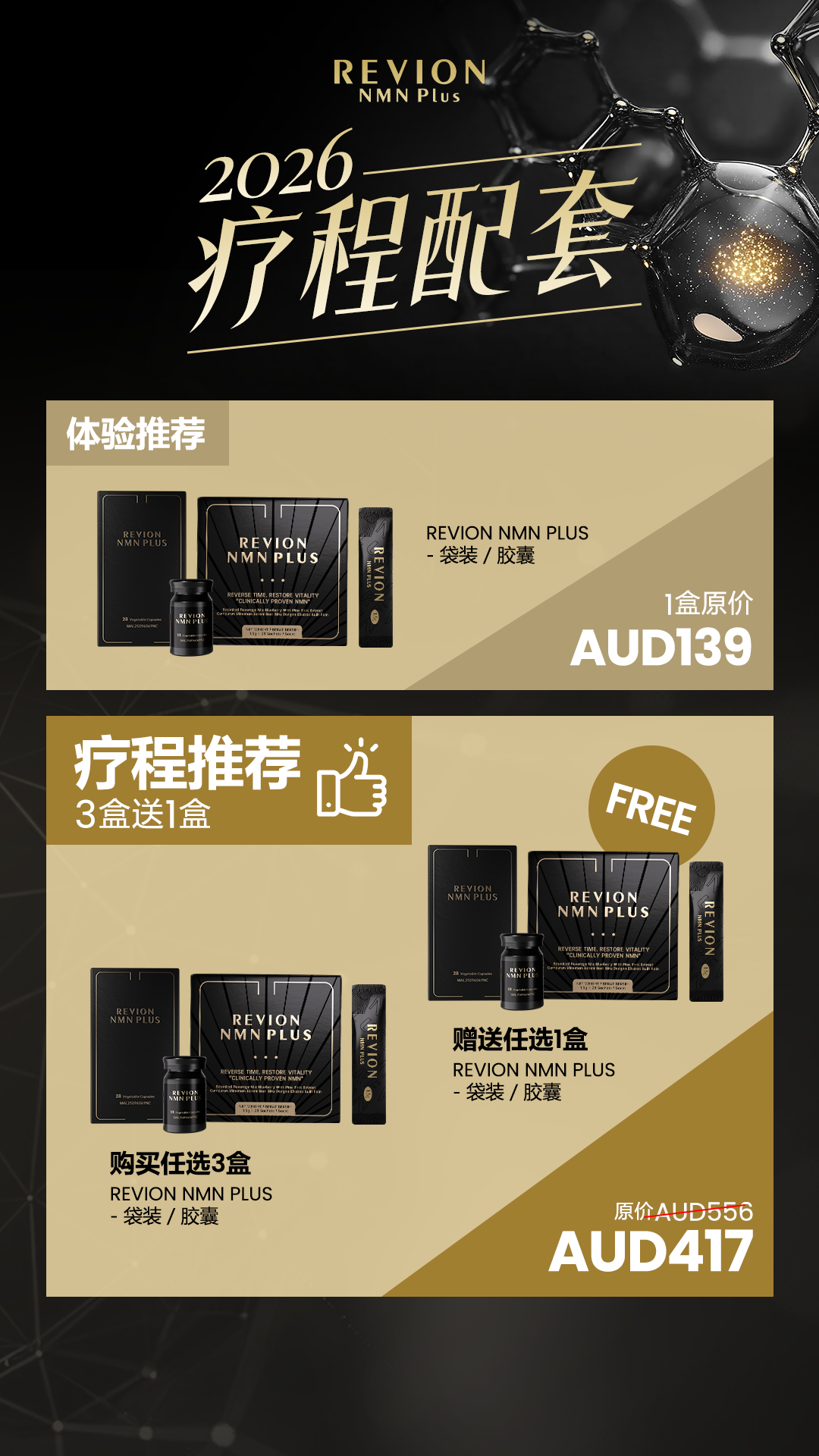 REVI NMN 3セット 🇦🇺 Revion NMN Plus - Proven Anti-Ageing Formula | By SOM1【澳洲