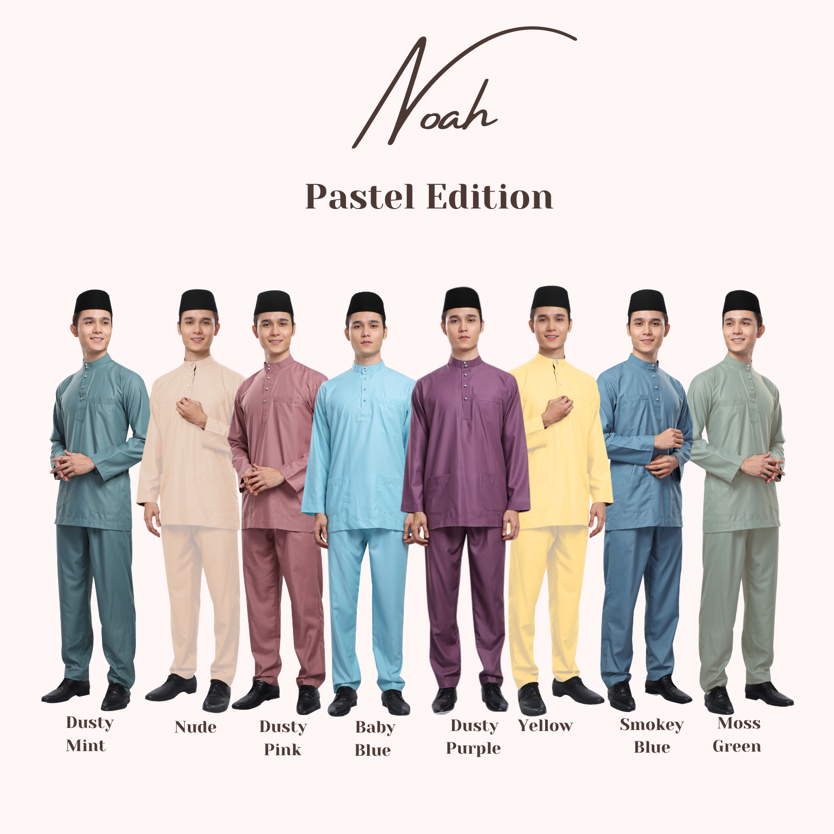 Laysa NOAH BAJU MELAYU PASTEL FULL COLOR – LAYSA RTW