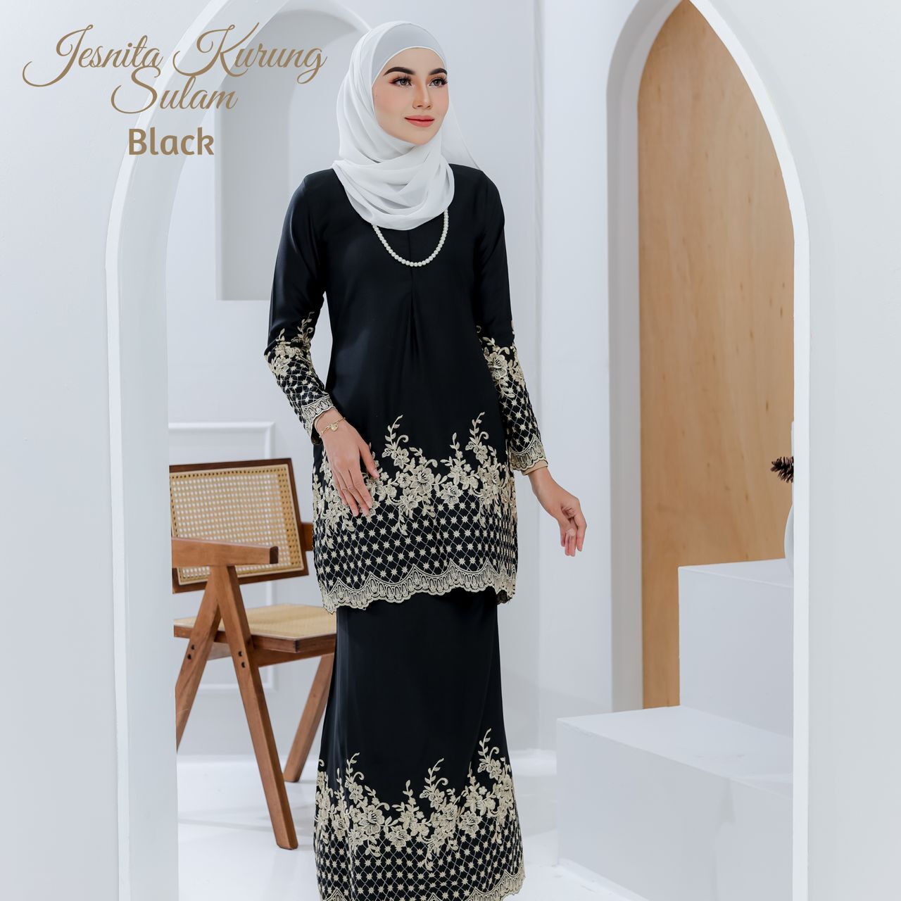 JESNITA KURUNG SULAM BLACK