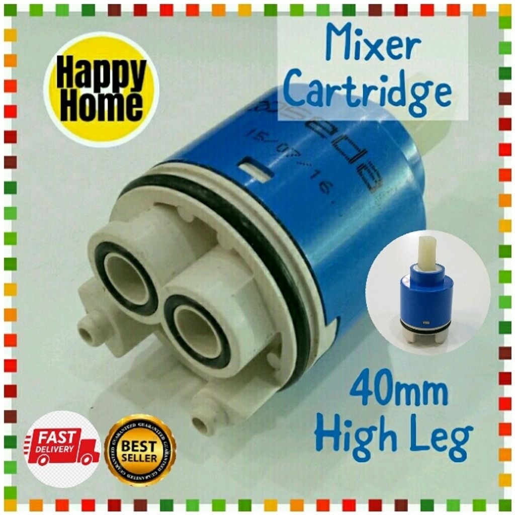 Ready stock Mixer Cartridge 40mm High Leg Replacement Ceramic Disc