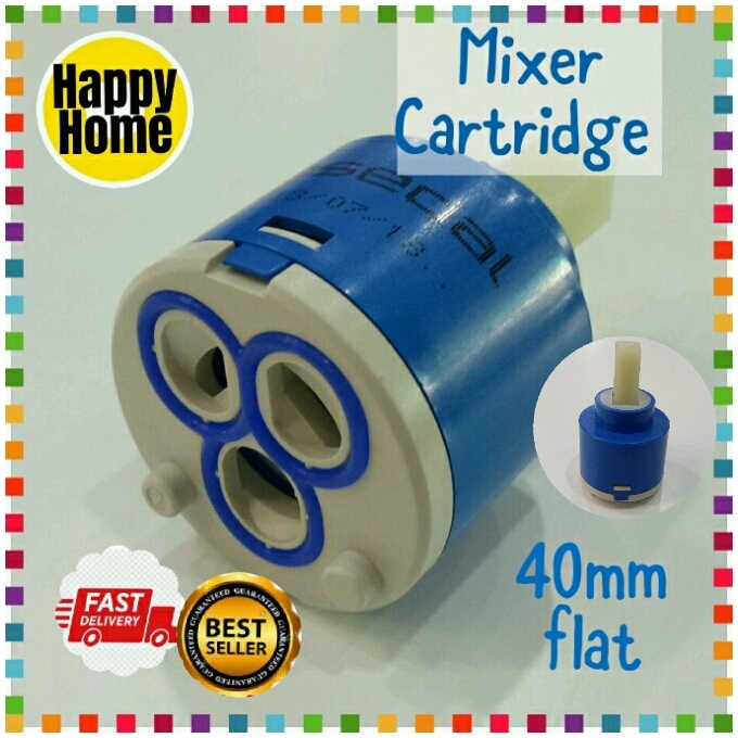 Ready stock Mixer Cartridge 40mm Flat Base Replacement Ceramic Disc