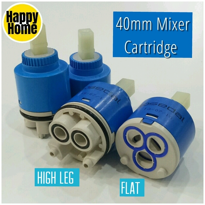 Ready stock Mixer Cartridge 40mm Flat Base Replacement Ceramic Disc Cartridge Bathroom Mixer