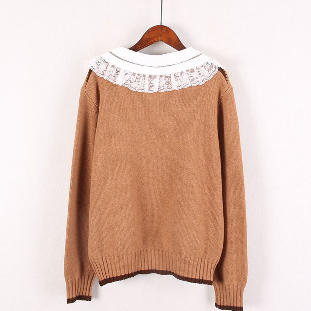 Orange Fairisle Contrast Jumper