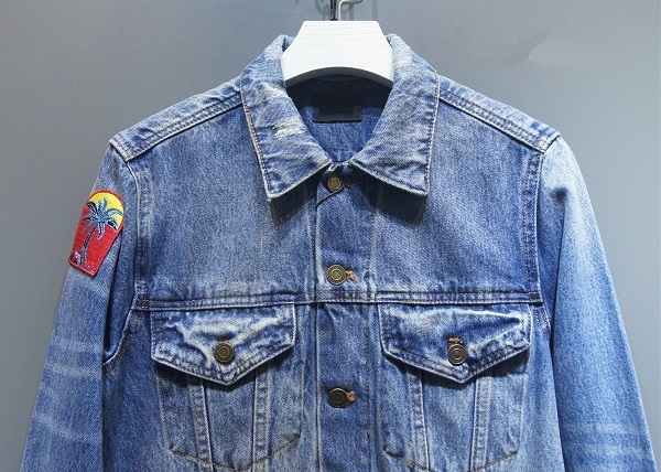 USTZFTBCL Denim Jacket Men's Ripped Korean Style Denim Slim Fit Embroidered Denim  Jacket Men(Blue,S) at Amazon Men's Clothing store