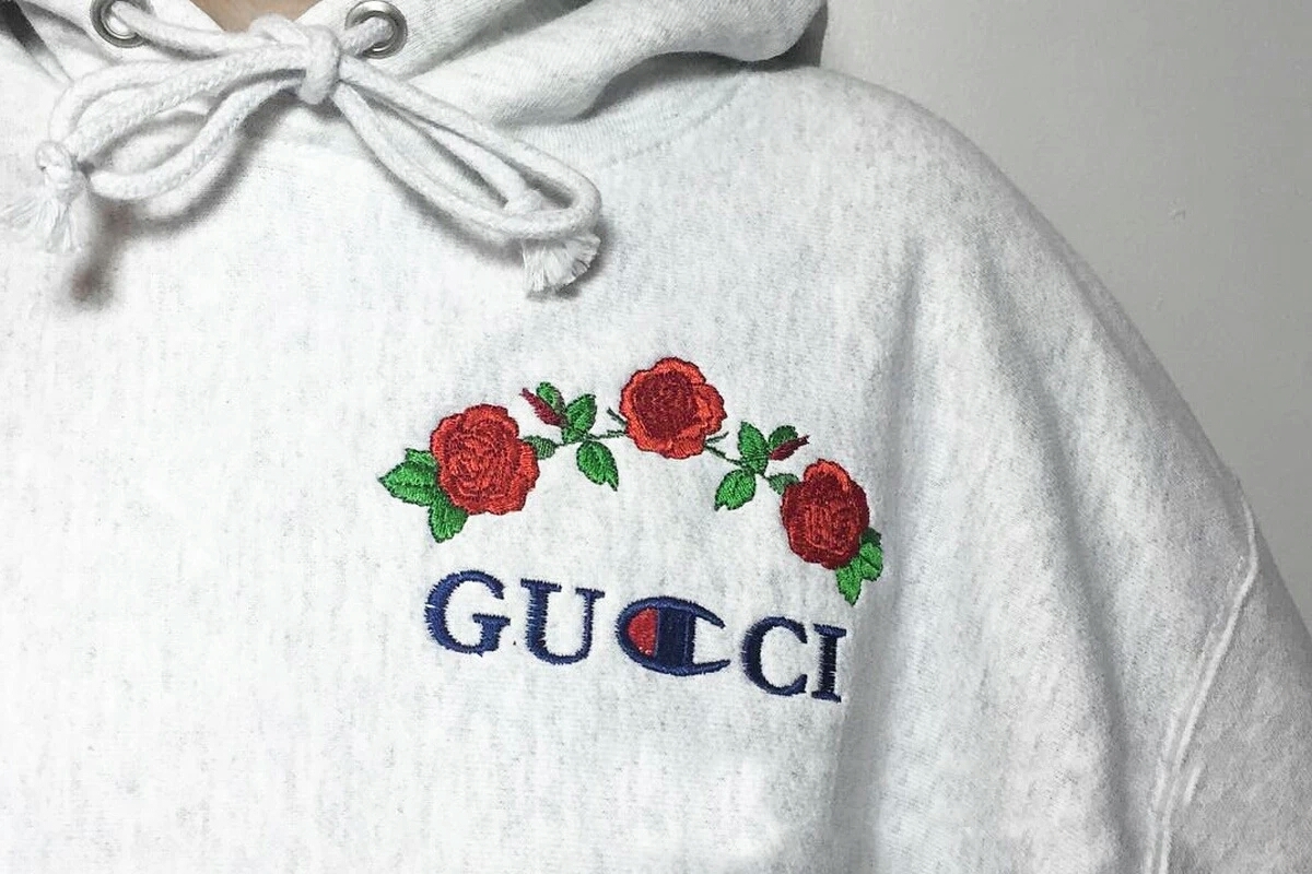 champion x gucci hoodie for sale