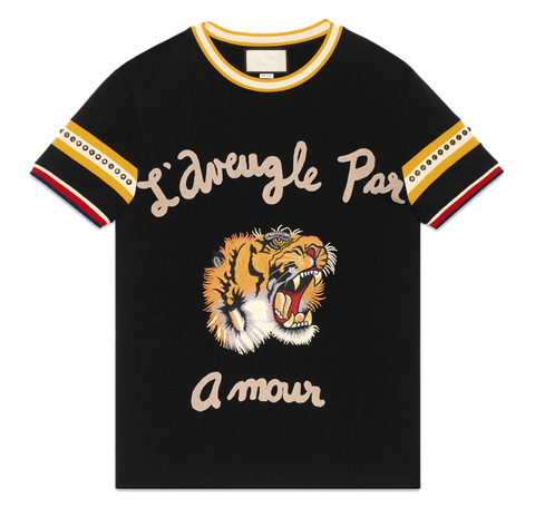 Indie Designs L'aveugle Par Amour Tiger Studded T-shirt – Indie Designs ...