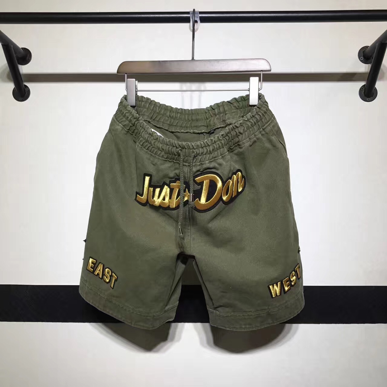 Indie Designs "JUST DON" Embroidered Military Shorts Indie Designs