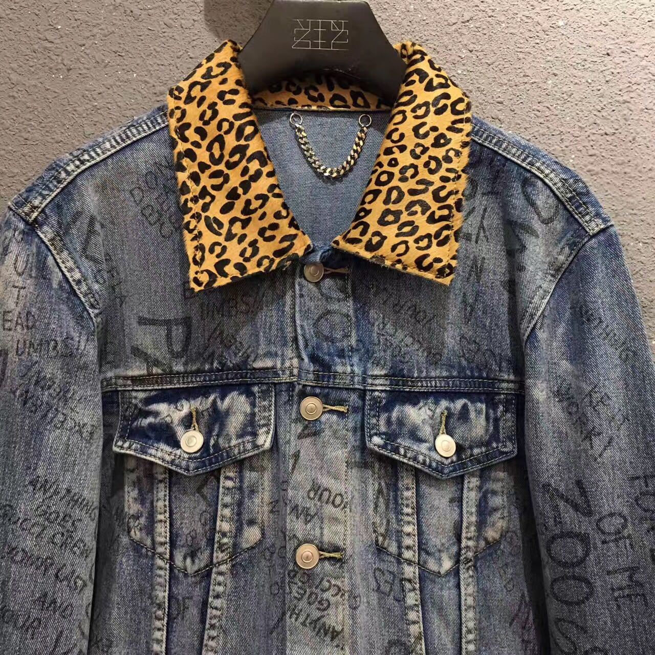 Handpainted Customised Denim Jacket-vogue