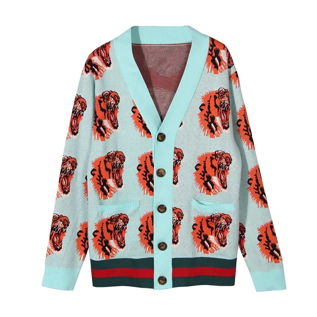 Indie Designs Tiger Jacquard Wool Cardigan – Indie Designs Indie Designs Tiger Jacquard Wool Cardigan – Indie Designs