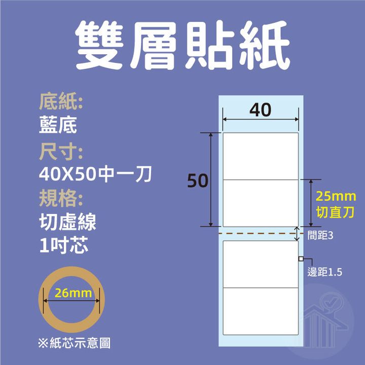 雙層藍底40X50(25+25)