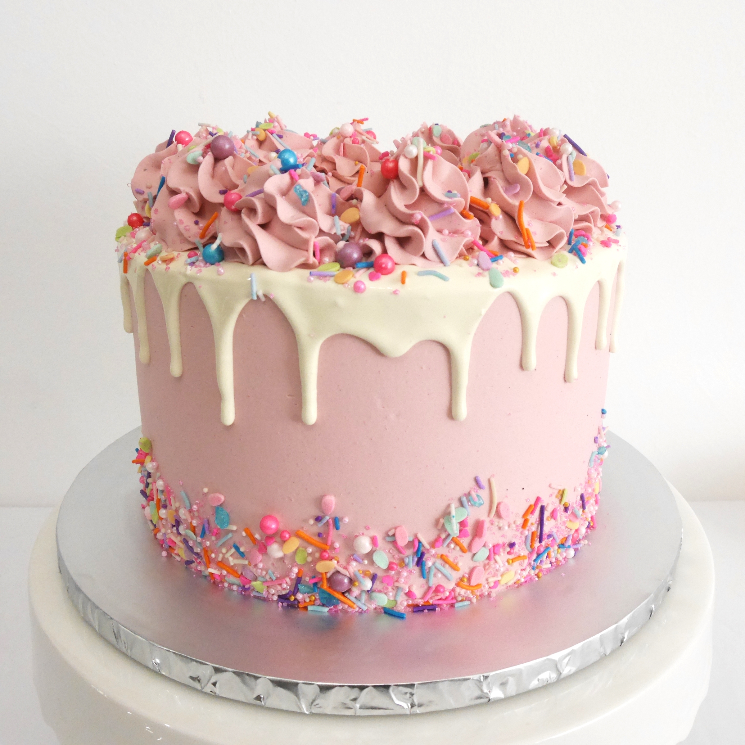 Pretty Pink Monochrome Cake - Sydney Cake Delivery – Flour Lane