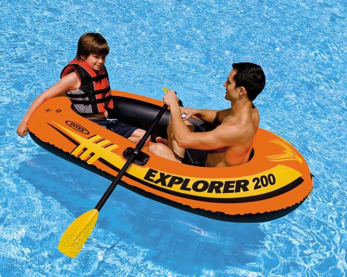Intex 58331 Explorer 200 Boat Set Two Person Blow Up Pool Raftwss