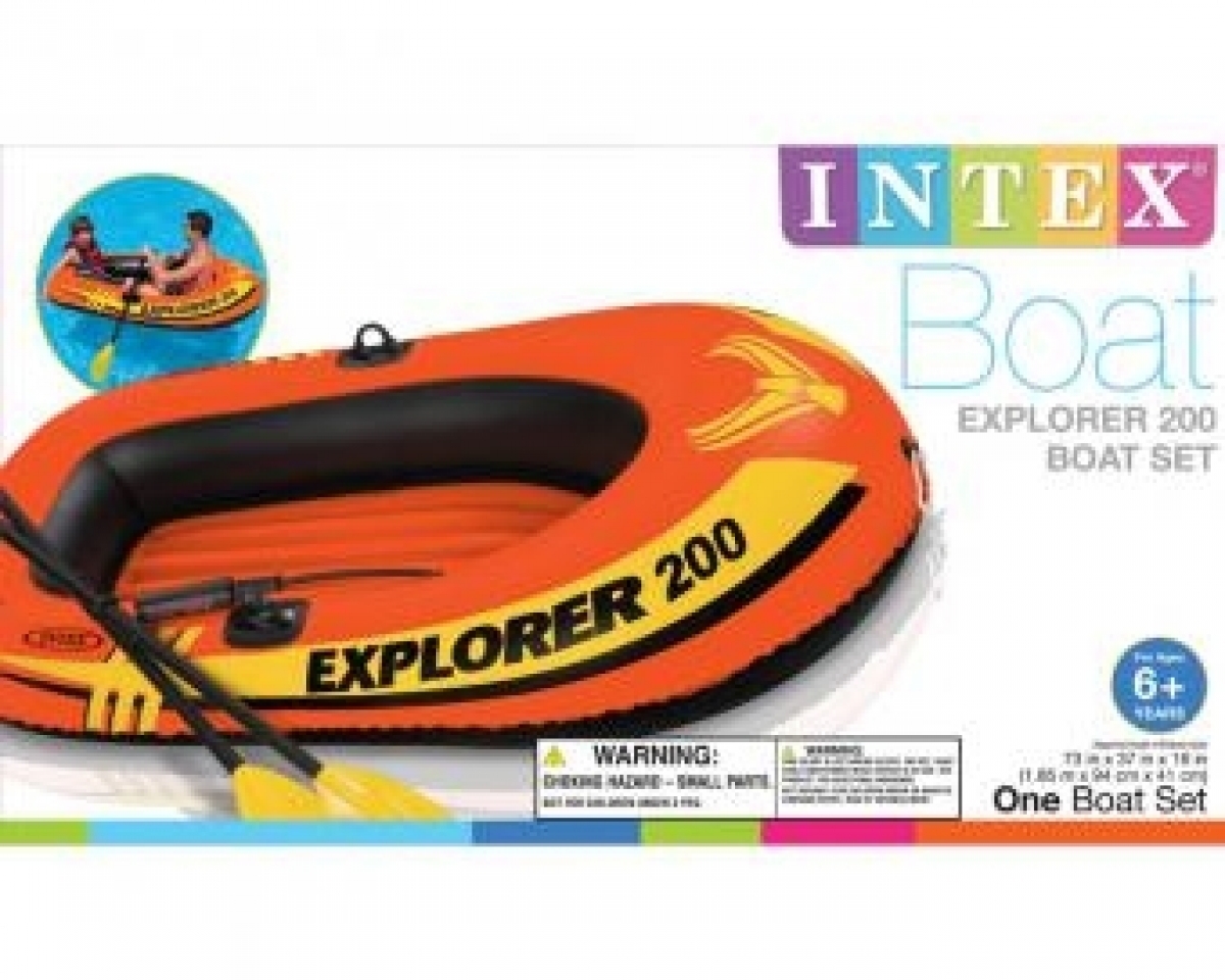 Intex 58331 Explorer 200 Boat Set Two Person Blow Up Pool Raftwss