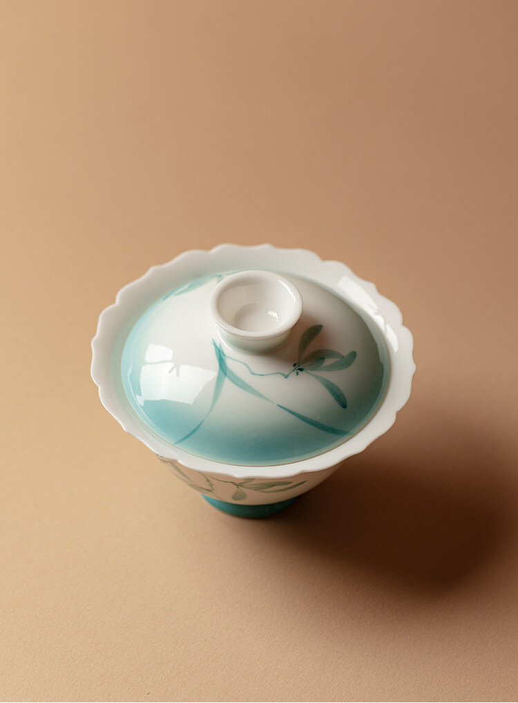 幽蘭花型小蓋碗2-1