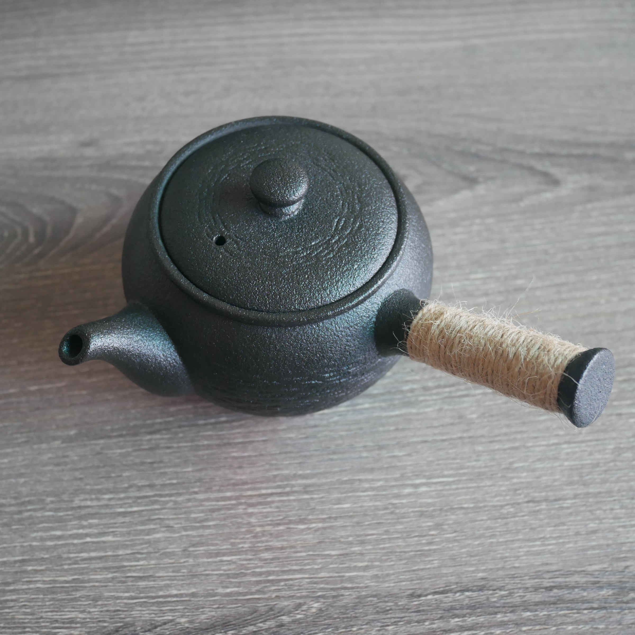 日式传统手工艺侧把壶