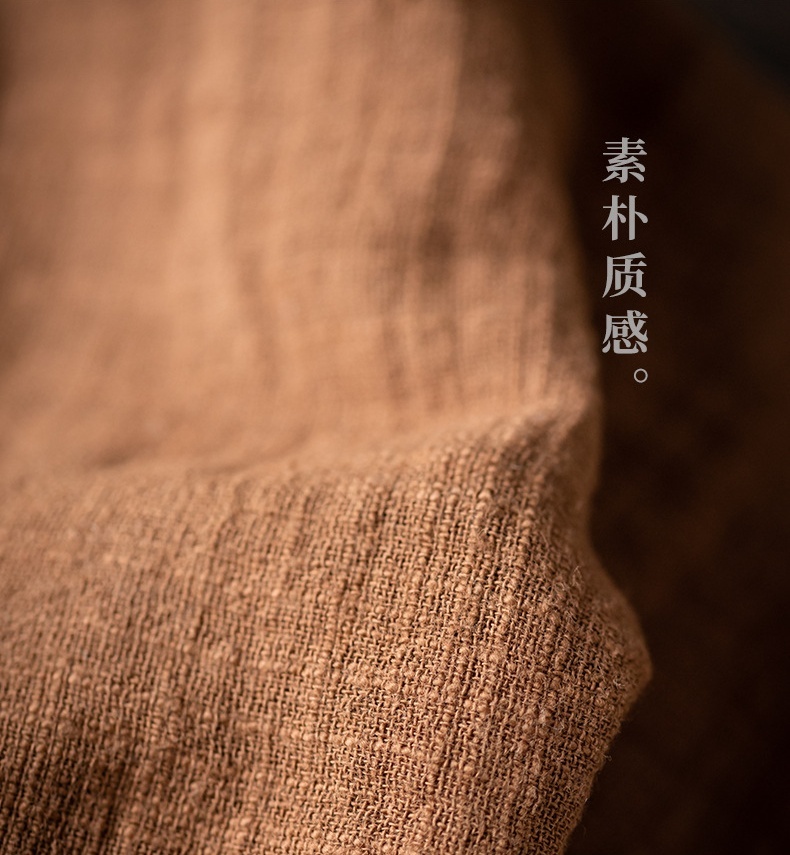 手工刺绣梅花棉麻茶巾3-7