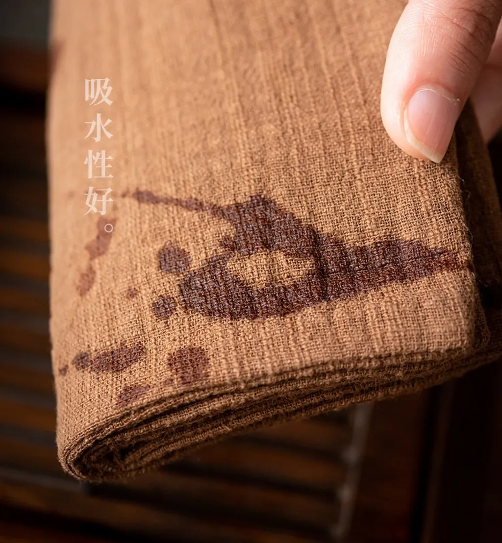 手工刺绣梅花棉麻茶巾3-4