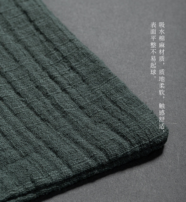 手工刺绣梅花棉麻茶巾3-3