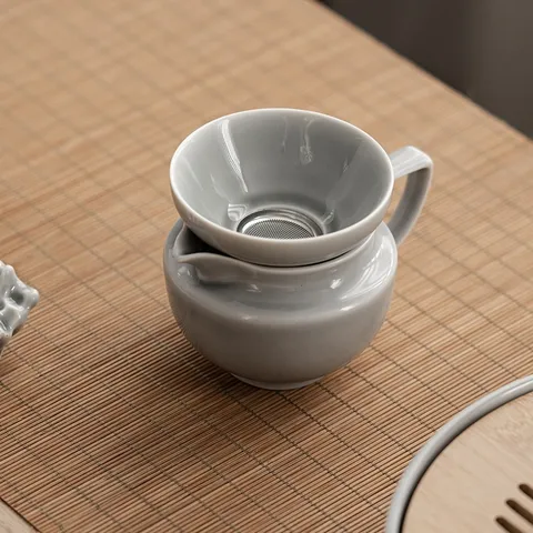 創意湖石陶瓷茶漏1-2