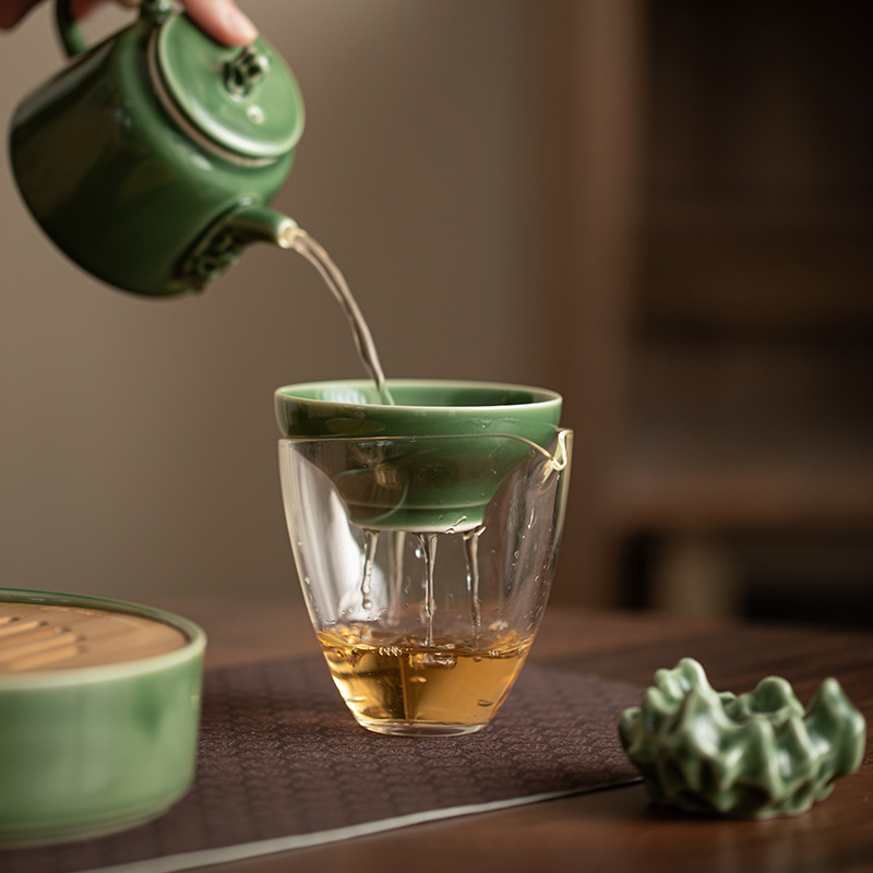 創意湖石陶瓷茶漏2-3