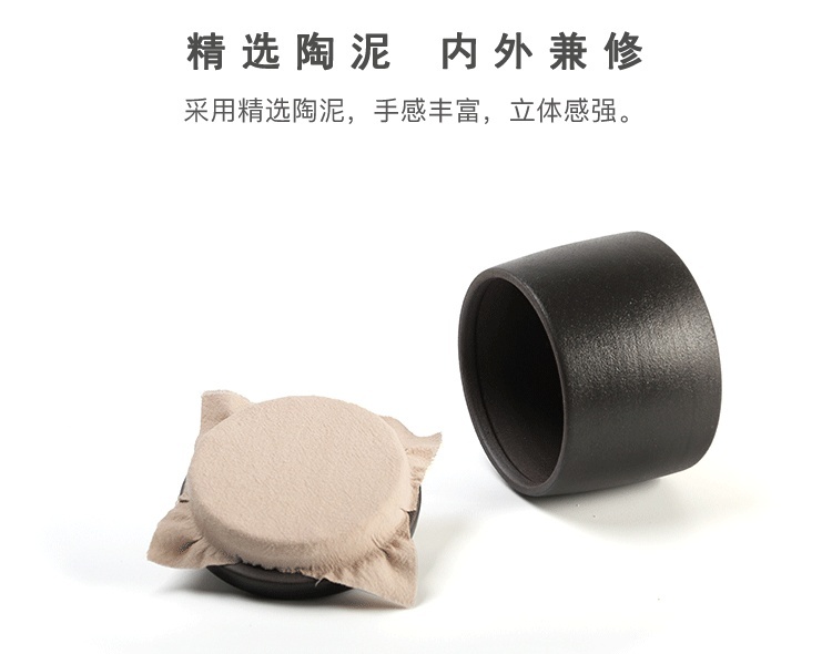 日式復古粗陶竹紐罐2-3