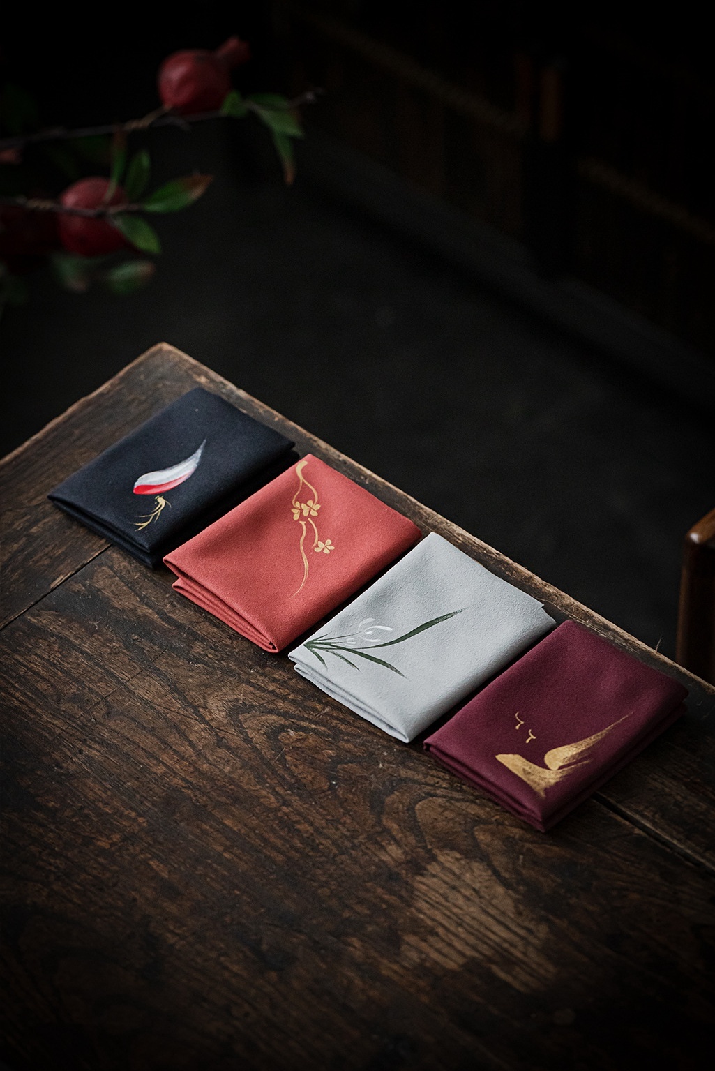 麂皮绒禪意手繪茶巾4-2