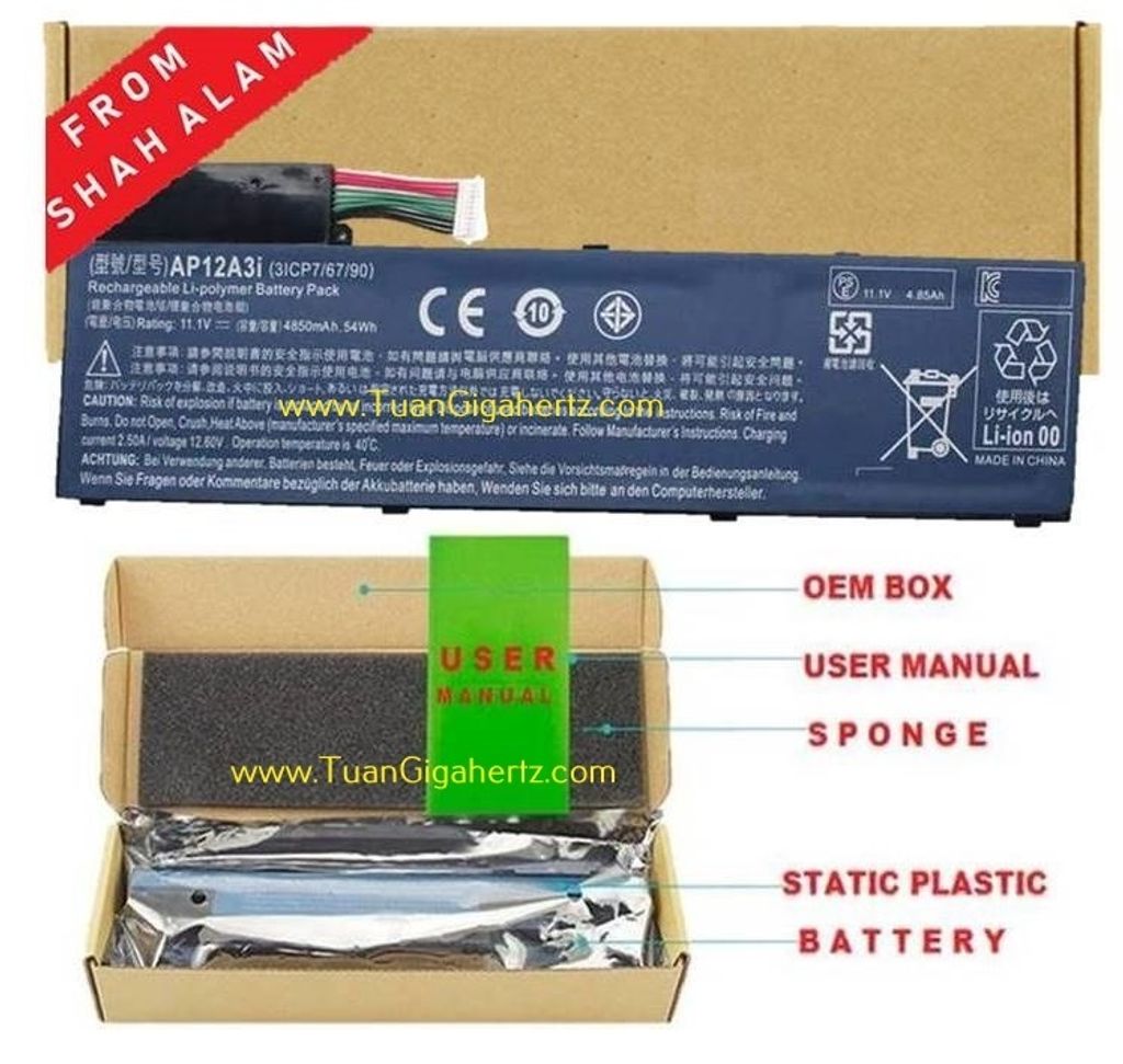 BATTERY ACER ASPIRE AP12A4I AP12A3I M3-581TG M5-481TG M5-481PTG