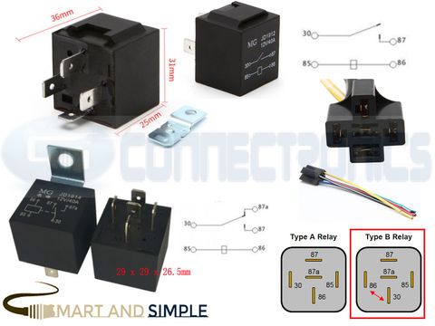 Universal car relay 5pin type B 4pin Automotive 12v 40A copy.jpg