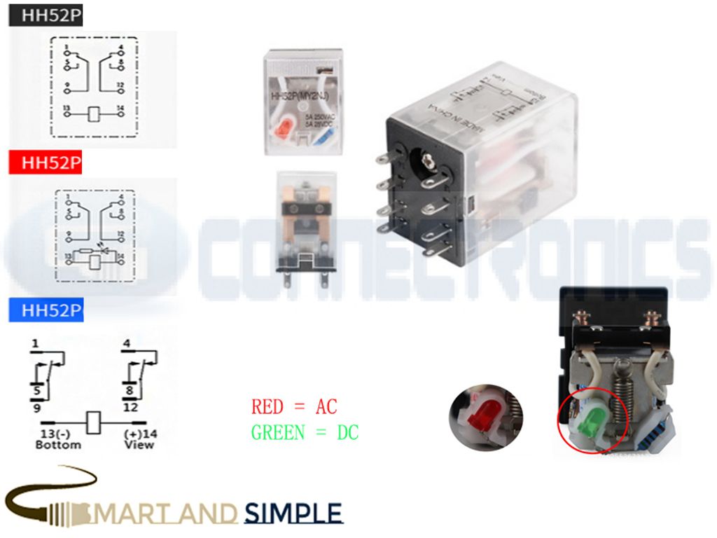 Relé 220v Hh52p My2nj + Zocalo 2no + 2nc – fselectronicscl