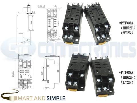 Relé 220v Hh52p My2nj + Zocalo 2no + 2nc – fselectronicscl