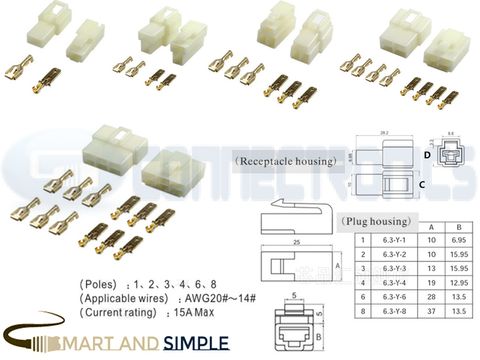 6.3mm Motorcycle Electric Car Connector， male and female butt plug high current SS-63090 copy.jpg