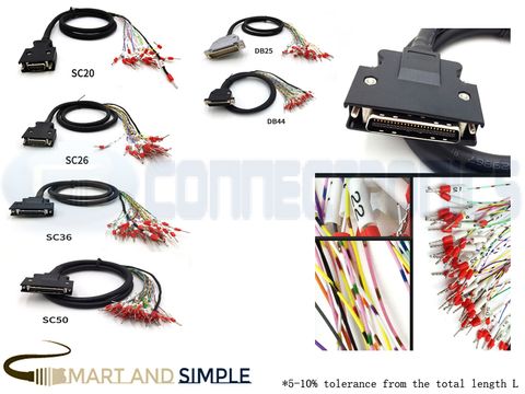 SCSI servo drive X4 plug SC50 DB44 SC36 SC26 DB25 SC20 IO signal control line cable copy.jpg