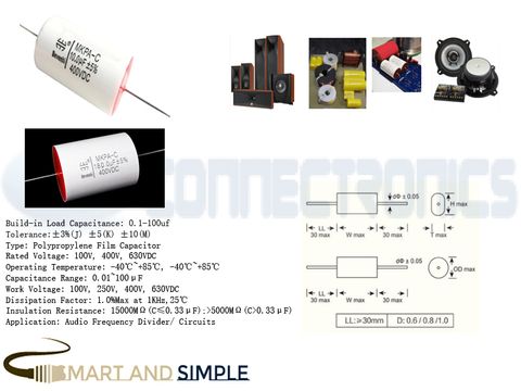 Audio Frequency Divider Speaker Audio Crossover Axial Capacitor Film Capacitor copy.jpg