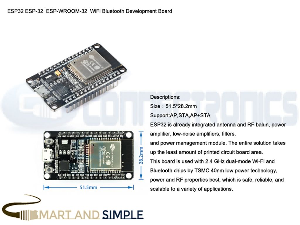 ESP32 ESP-32  ESP-WROOM-32  WiFi Bluetooth Development Board副本.jpg