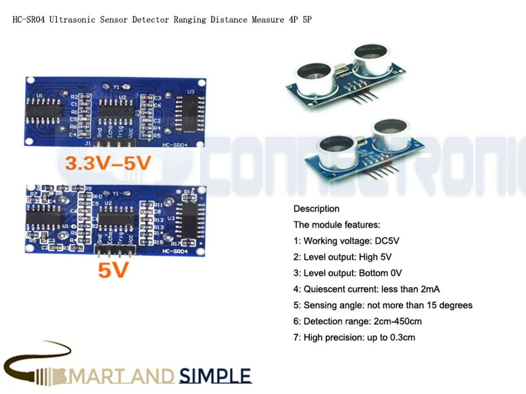 HC-SR04 Ultrasonic Sensor Detector Ranging Distance Measure 4P 5P副本.jpg