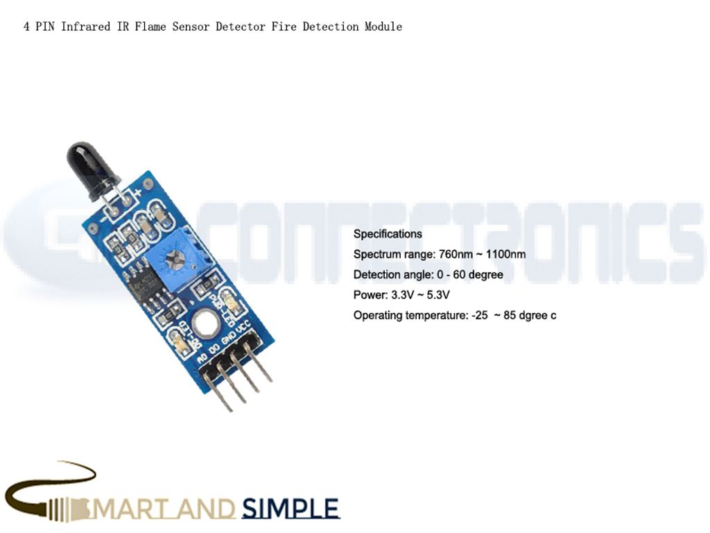 4 PIN Infrared IR Flame Sensor Detector Fire Detection Module .jpg