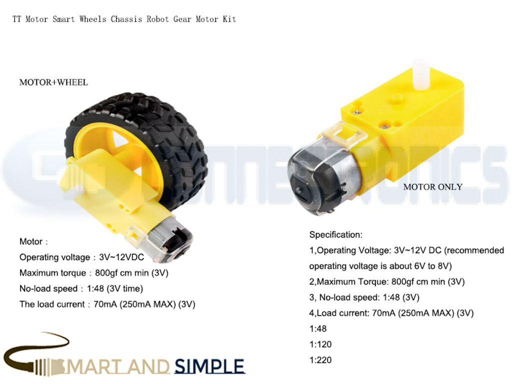 TT Motor Smart Wheels Chassis Robot Gear Motor Kit.jpg