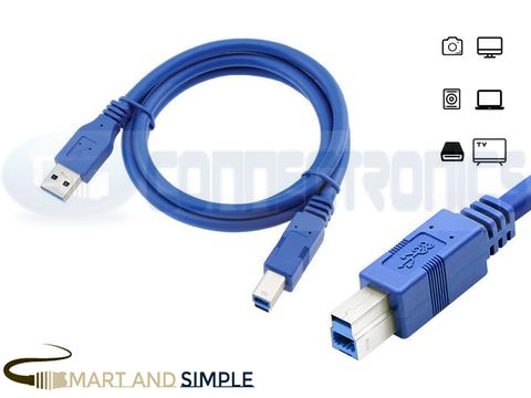 USB3.0 AM-BM TYPE A MALE- B FEMALE CABLE 1