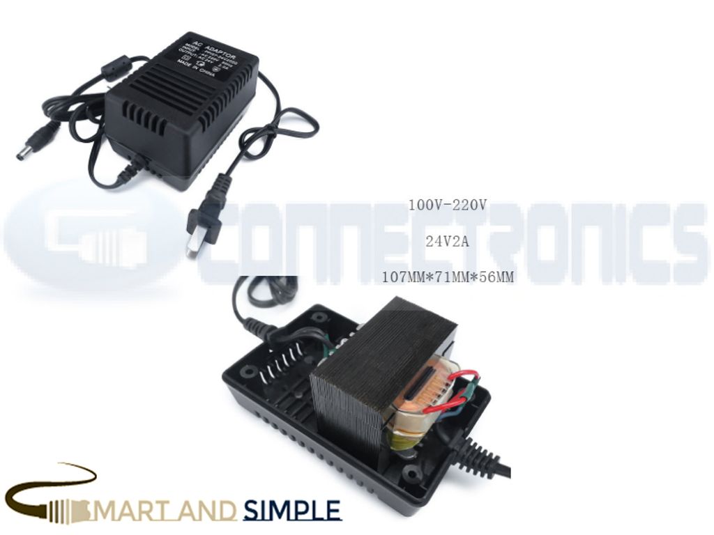 220Vac to 24Vac2A power adapter AC adapter -Transformer