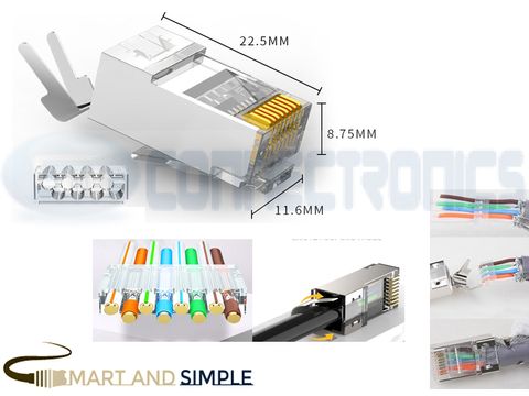 CAT7 modular connector plug rj45 8p8c