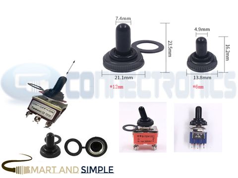 TOGGLE SWITCH SEALING BOOT 6mm 12mm