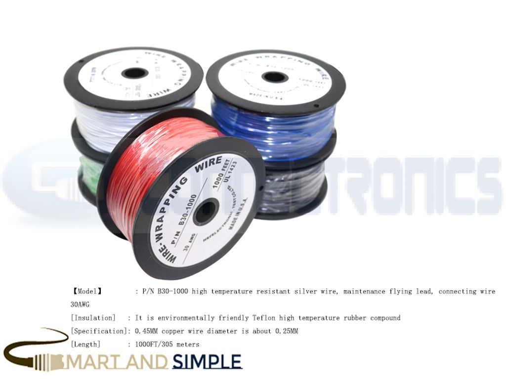 B30-1000 high temperature resistant silver wire 30AWG