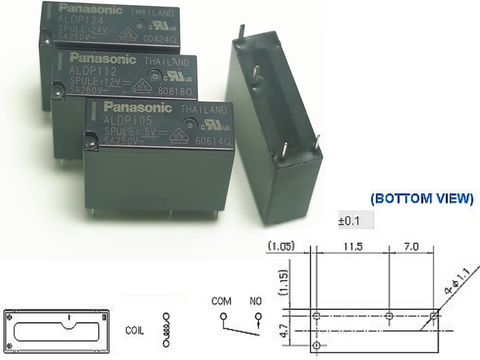 ALDP124 112 105 4pin 12V 24V 5V 5A 250V