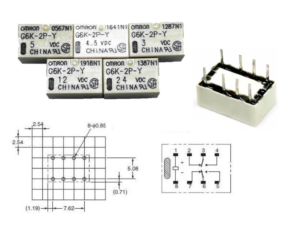 G6K-2P-Y 3V 5V 12V 24V 4