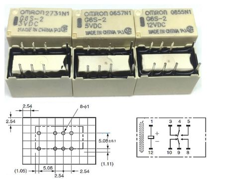 G6S-2-5V 12V 24V 8PIN RELAY