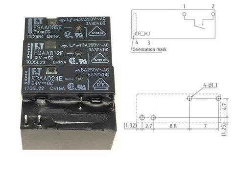 F3AA005E F3AA012E F3AA024E 4PIN RELAY