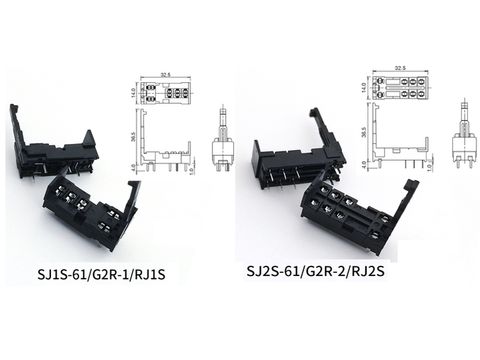 SJ1S-61 G2R-1 RJ1S 5PIN SJ2S-61 G2R-2 RJ2S 8PIN Relay base solder base