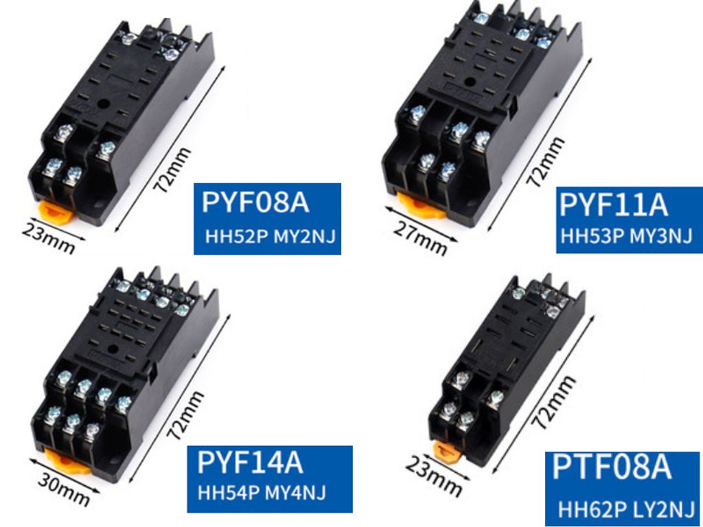 HH52P HH53P HH54P PYF08A PTF08A PYF11A PYF14A MY2N MY3N MY4N LY2N Relay base