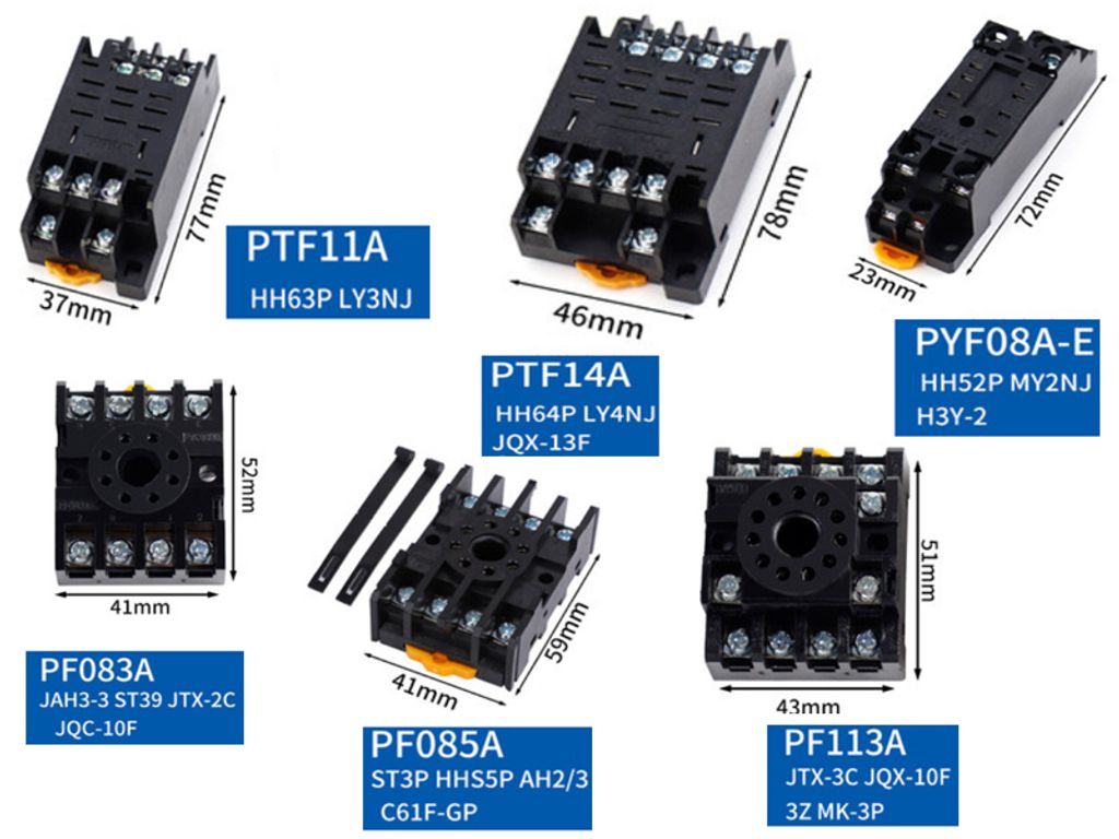 PTF11A PTF14A PYF08A-E PF083A PF085A PF113A Relay base